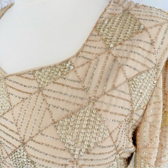 Night Scene beaded mother of the bride or groom dress cream 4XL - Picture 3 of 12